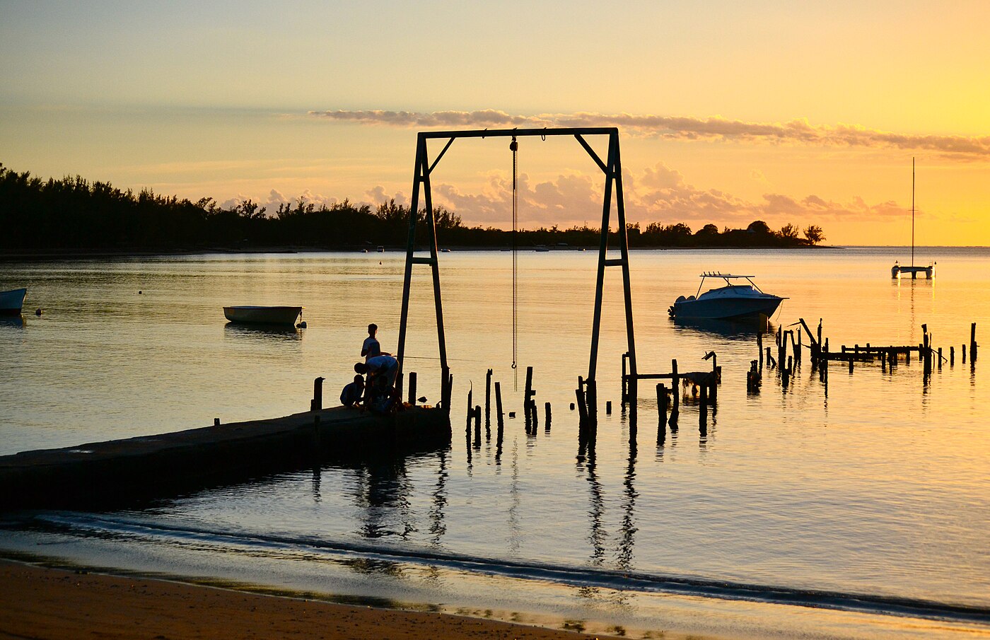 Belle Mare at dusk, east coast of Mauritius